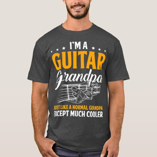 T-shirt Dans A Guitar Grandpa Norpa Grandpa Except Cooler (Devant)