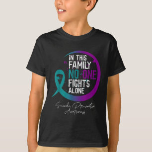 T-shirt Dans cette famille combat seul la prévention du su