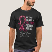 T-shirt Dans cette famille combat seul le cancer de la che (Devant)