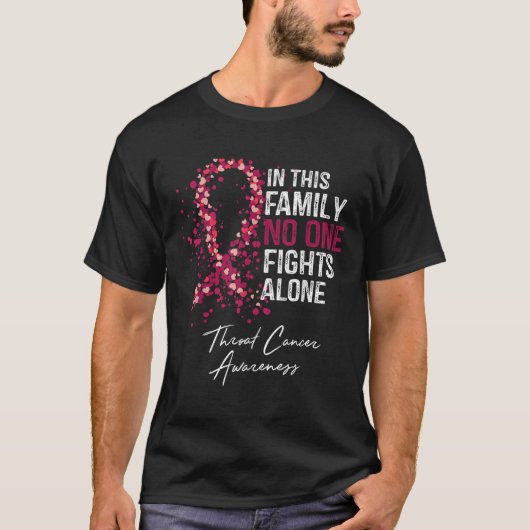 T-shirt Dans cette famille combat seul le cancer de la che (Devant)