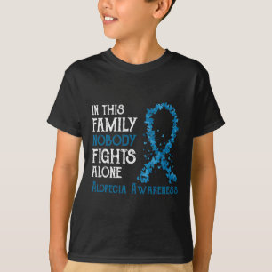 T-shirt Dans cette famille personne ne combat seul Alopeci