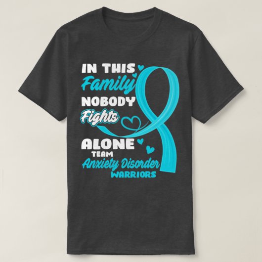 T-shirt Dans Cette Famille, Personne ne combat seul Équipe (Design devant)