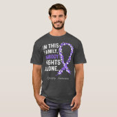 T-shirt Dans Cette Famille, Personne ne combat seul l'épil (Devant entier)