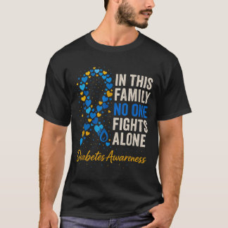 T-shirt Dans cette famille seule lutte contre le diabète T