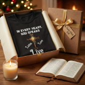 T-shirt "Dans Chaque Coeur, Dieu Parle"