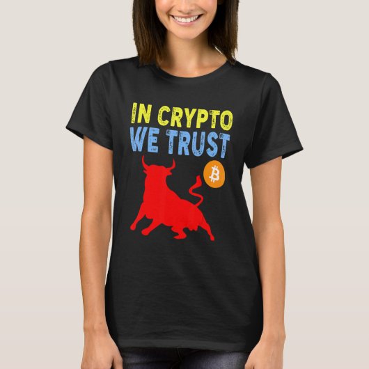 T-shirt Dans Crypto nous faisons confiance au Bitcoin Trad (Devant)