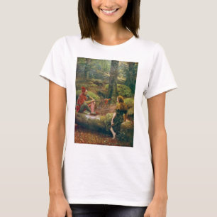 T-shirt Dans la forêt d'Arden, vers 1892 par John Collier