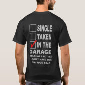 T-SHIRT DANS LE GARAGE CONSTRUISANT UN HOT ROD (Dos)
