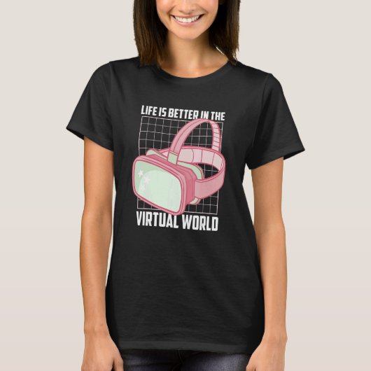 T-shirt Dans Le Lecteur Virtual World Pour Console Gamer (Devant)