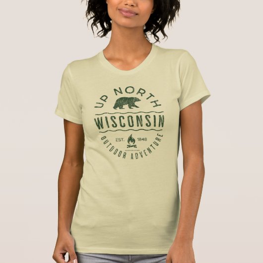 T-shirt Dans le nord du Wisconsin (Devant)