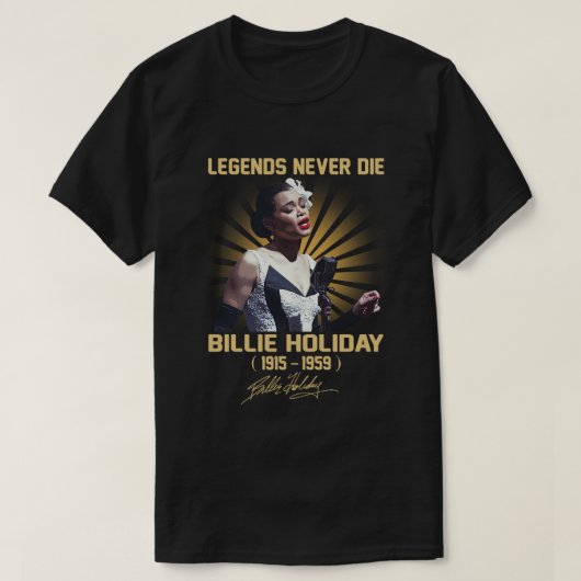 T-shirt Dans Les Souvenirs De Billie Holiday Music Legend (Design devant)