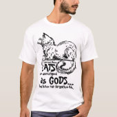 T-shirt Dans les temps anciens les chats étaient adorés co (Devant)