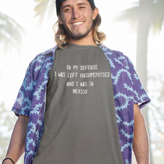 T-shirt Dans Ma Défense, Drôle Mexique Boire