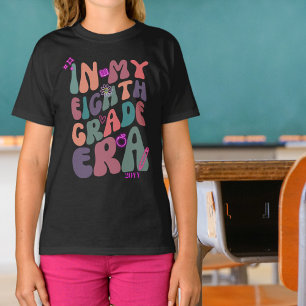 T-shirt Dans ma huitième année d'âge éléments néon avec l'