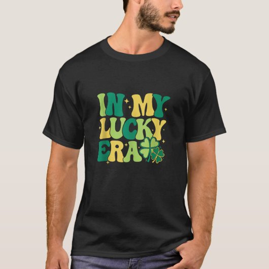 T-shirt Dans Ma Lucky Era Shamrock Irish Clover Happy St P (Devant)