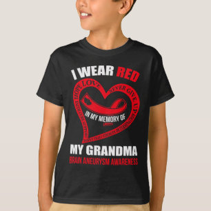 T-shirt Dans ma mémoire de ma grand-mère BRAIN ANEURYSM AW