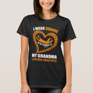 T-shirt Dans ma mémoire de ma grand-mère LEUKEMIA CONSCIEN