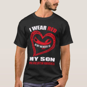 T-shirt Dans ma mémoire de mon fils BRAIN ANEURYSM SENSIBI