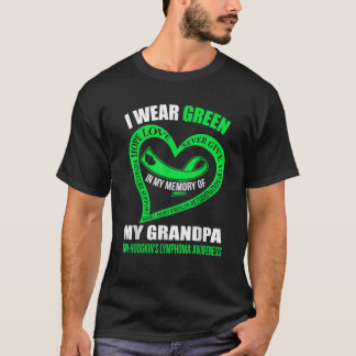 T-shirt Dans ma mémoire de mon grand-père NON HODGKIN S LY
