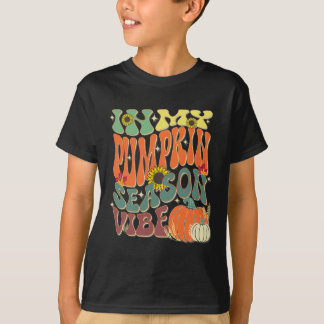 T-shirt Dans Ma Saison Citrouille Vibe Halloween Thanksgiv