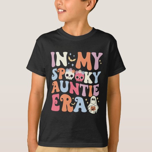 T-shirt Dans Ma Tante Éffrayante Époque Halloween Super cu (Devant)
