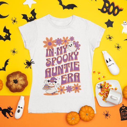 T-shirt Dans Ma Tante Éffrayante Époque Rétro Halloween