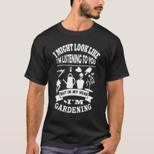 T-shirt Dans ma tête, je jardine Hommes et femmes de jard