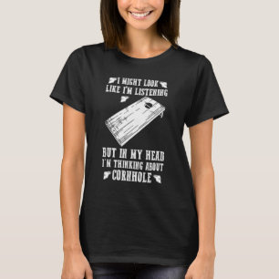 T-shirt Dans Ma Tête Je Pense À Cornhole Cornhole