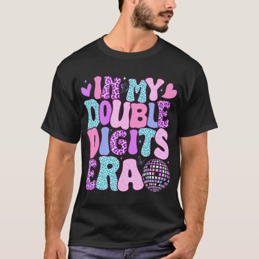T-shirt Dans Mes Double Chiffres Era Retro 10 Ans 10E Bir (Devant)
