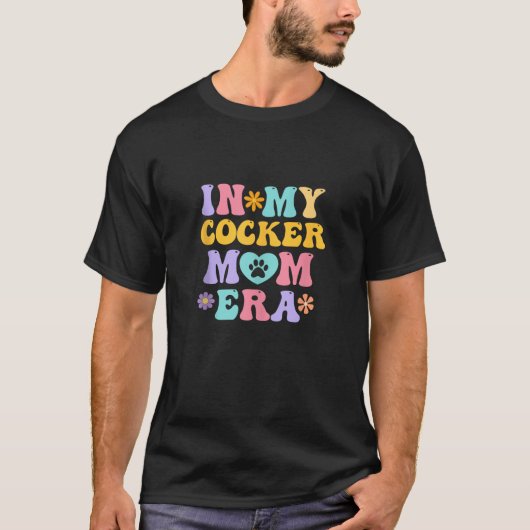 T-shirt Dans Mon Anglais Cocker Maman Era Funny Retro Supe (Devant)