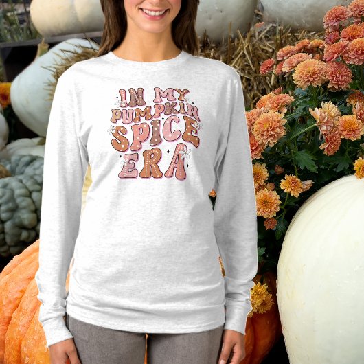 T-shirt Dans Mon Époque Citrouille Épice Long Sleeve T-Shi