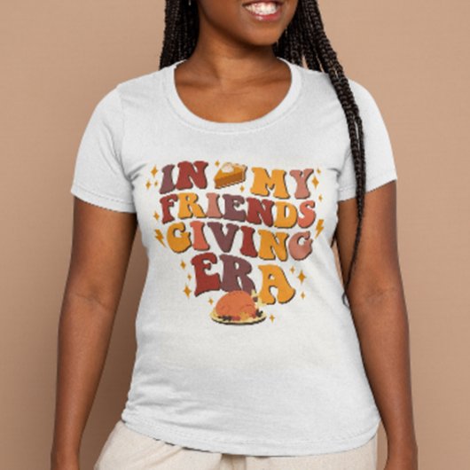 T-shirt Dans Mon Ere D'Action D'Ami Rétro Thanksgiving