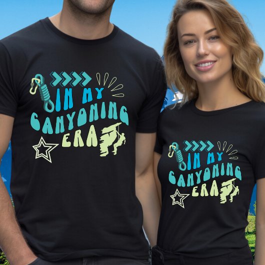 T-shirt Dans Mon ère de canyoning Canyonering Your Text on