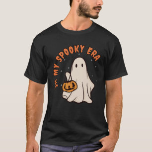 T-shirt Dans Mon Ère Effrayante Citrouille Fantôme Mignonn