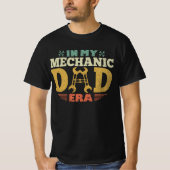T-shirt Dans Mon Papa Mécanique Era Retro Fête des pères V (Devant)
