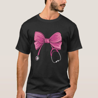 T-shirt Dans Mon Scrub Life Era Coquette Bow Funny ER ICU