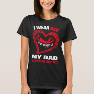 T-shirt Dans Mon Souvenir De Mon Père Maladie Cardiaque Se