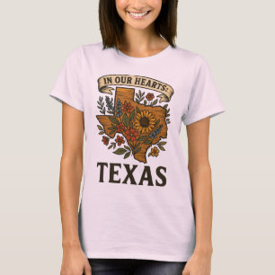 T-shirt Dans nos cœurs : Texas – Soutien et souvenir