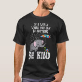T-shirt Dans Un Monde Soyez Gentil Elephant Turtle Umbrell (Devant)