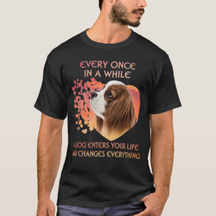 T-shirt Dans Un Temps Cavalier Chien Le Roi Charles Spanie
