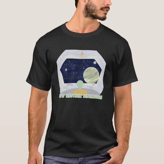 T-shirt Dans une autre dimension Extraterrestre Ufo Conspi (Devant)