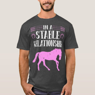 T-shirt Dans Une Relation Stable Horseback Équitation Chev