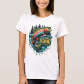 T-shirt Danse Arc-en-ciel Un poisson vibre saute de l'eau (Devant)