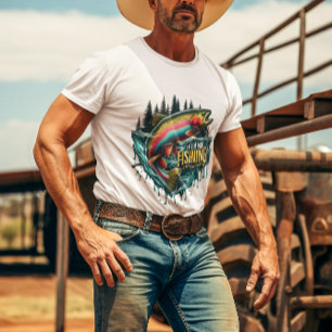 T-shirt Danse Arc-en-ciel Un poisson vibre saute de l'eau