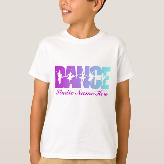 T-shirt Danse avec le nom de studio de danseurs (Devant)