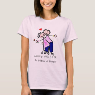 T-shirt Danse avec N.E.D. - Cancer du sein Ruban rose