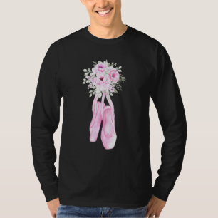 T-shirt Danse Ballerina Floral Ballet Chaussures