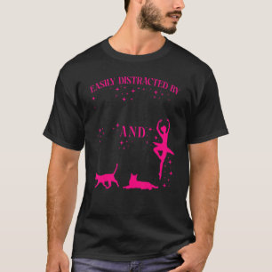 T-shirt Danse Ballet Danse Fille Ballerina Chat facile à d