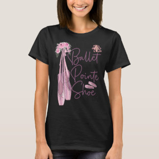 T-shirt Danse Ballet Danse Fille Ballerina Pointe Chaussur