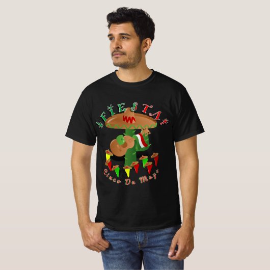 T-shirt Danse Cactus Cinco De Mayo (Devant entier)